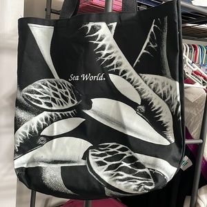Vintage 1993 Seaworld Killer‎ Whale Harlequin tote bag